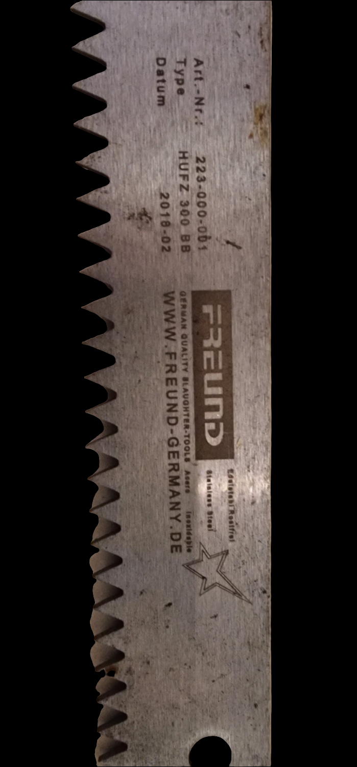 Freund brisket saw blade